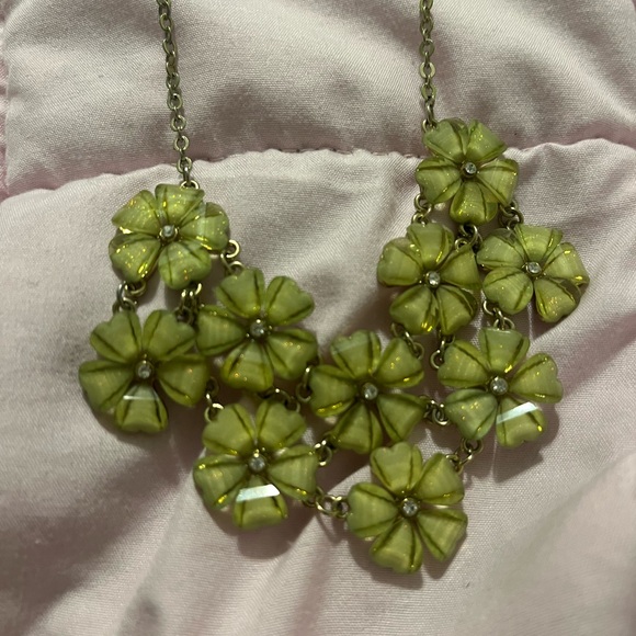 Floral Necklace with Green Accents - Picture 1 of 2